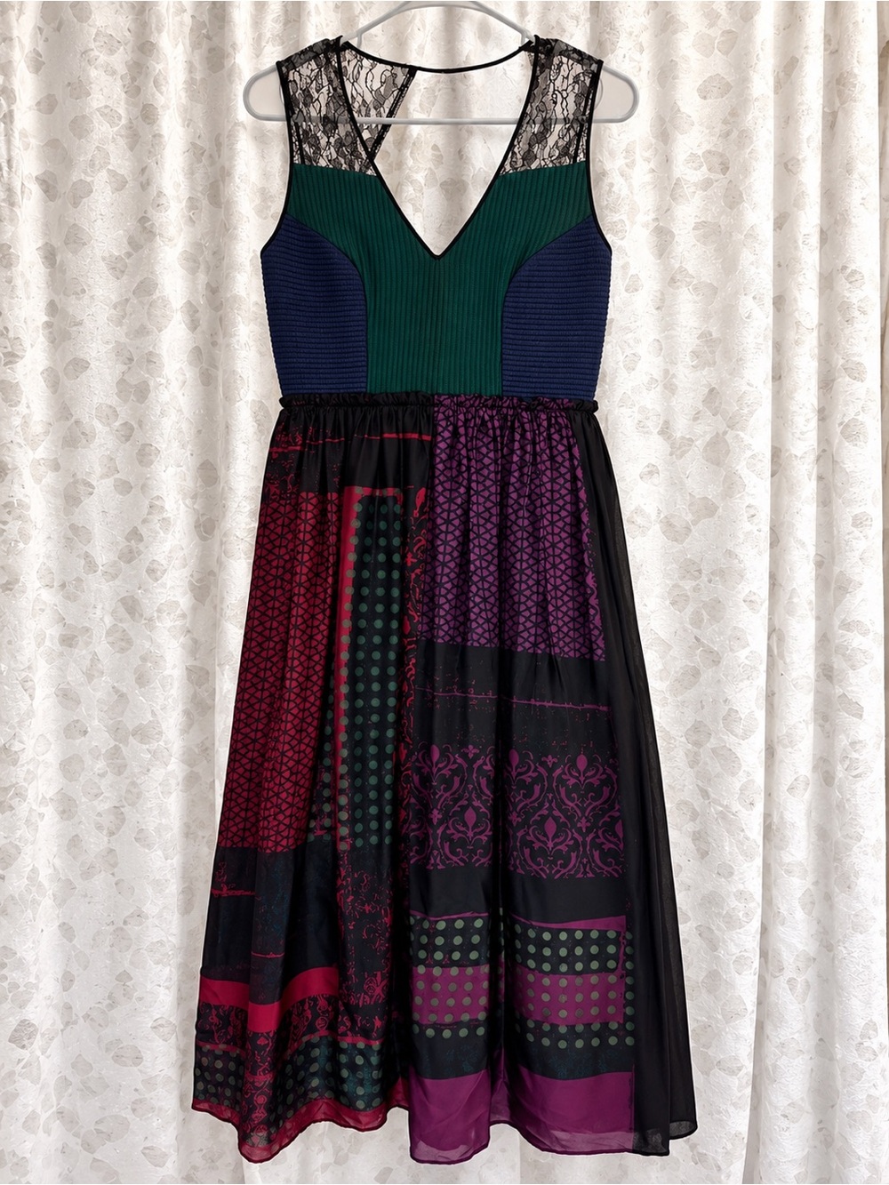 Anthropologie Patchwork Lace Maxi Dress – Size 4